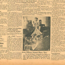 UFO Roswell Original Newspaper July 10 1947 Army Officers Inspect Phony Disc B20 picture