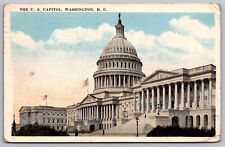 The US Capitol Washington Dc American Flag 1921 Cancel WOB PM Postcard picture
