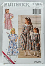1989 Butterick Sewing Pattern 4405 Girls Dress 2 Styles Size 7-8-10 Vintage 5580 picture