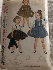 Vintage Simplicity 3992 Child’s skirt jacket Weskit size 3 picture