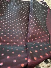 Vintage Taffeta Fabric Wine/Burgundy W/Sparkly Dots 4 1/4 Y 45” W New Old Stock picture