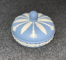 Vintage Wedgwood Blue Jasperware Covered Tobacco Jar - LID ONLY picture