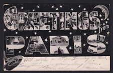 Kentucky-KY-Paris-Greetings From-Multi View-Woman-Large Letter-Antique Postcard picture