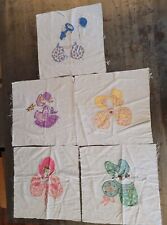 Handmade PRETTY LADIES Applique 5 Panels SOME NOT FINISHED HAND STICHED 17