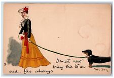 The Dog Postcard Dachshund Pretty Woman I Must Now Bring This To An End Tuck picture
