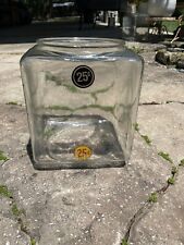 VINTAGE EMBOSSED SQUARE Glass Vending Gumball Machine Globe $0.25 Northwestern picture