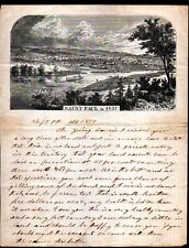 1857 -   St Paul Minnesota -- FANTASTIC SUPERB  EX RARE Letter Head Bill picture