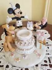 Lenox Classics Happy Birthday Mickey Mouse Votive Ivory China w/24K Gold 75th picture