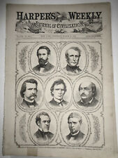 1868 Harper's Weekly March 21 - Impeachment of Johnson; Burning of Barnum Museum picture