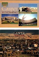 2~4X6 Postcards Casper, WY Wyoming  COURT HOUSE~LIBRARY~CITY HALL & CITY VIEW picture