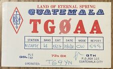 QSL Card - Guatemala City Guatemala  TG0AA 1972 Postcard picture