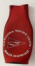 Lahaina Yacht Club Maui Hawaii Hawaiian Beer Bottle zipper Red Koozie USA whale picture