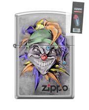 Zippo 82048 clown creepy zippo joker jester evil Lighter + FLINT PACK picture