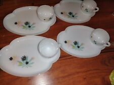 Vintage Atomic Flower Snack Plate And Cup picture