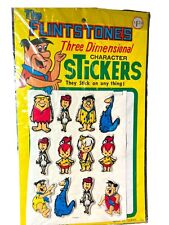 Vintage 1977 Hanna-Barbera Flintstones 3-D Puffy Sticker Set of 12 Sealed MOC  picture