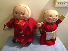 Vintage Uncle Mistletoe & Aunt Holly Set Christmas Marshall Fields Dolls READ picture
