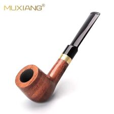 MUXIANG Billiard Wooden Smoking Pipe Pear Wood Tobacco Pipe 9mm Filter 10 Tools picture
