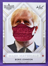 Boris Johnson U.K. PM Decision 2022 MASK MATERIALS SILVER FOIL PARALLEL #'d 2/15 picture