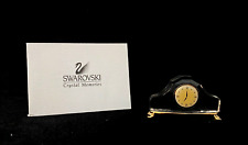 Swarovski Crystal Memories Classics Gold Mantel Clock Figurine & Certificate picture