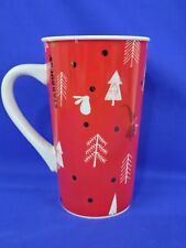 STARBUCKS 2019 Christmas Winter Holiday Red Tall Coffee Mug Trees Gnomes 16oz picture