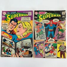 Giant Superman DC Comics #212 #217 1968 1969 Lot of 2 Large 80 Pages picture