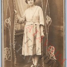 c1880s Horovice, Czech Republic Cute Young Lady Cabinet Card Czechoslovakia B15 picture