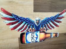 Busch Beer American Eagle Holding Beer Metal Sign Man Cave Bar Pub  Decor  picture
