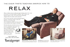 1955 BarcaLounger: Chair Teaching America How to Relax Vintage Print Ad picture