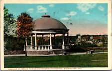 Vtg 1910s Pavilion Entrance to Zoo overlooking Highlands Wilmington DE Postcard picture