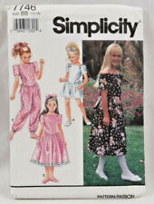 1992 Simplicity Sewing Pattern 7746 Girls Romper 2 Styles Dress Size 12-14 6388 picture