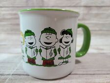 Gibson Peanuts Merry Christmas Coffee Mug Cup Green White Oversized  picture