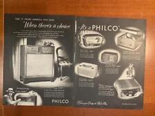 Magazine Ad* - 1947 - PHILCO Radio & Record Players - (two-pages) picture