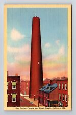 Baltimore MD-Maryland, Shot Tower, Fayette And Front Streets, Vintage Postcard picture
