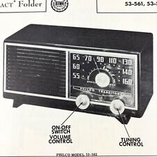 1952 Philco Radio 53-561 62 64 Service Wire Schematic Repair Manual Vtg Original picture