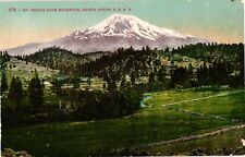 Mount Shasta from Train Shasta Route Southern Pacific Railroad Antique Postcard picture