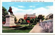 Jackson Monument Capitol Grounds Nashville TN Tennessee Postcard EC Kropp VTG picture