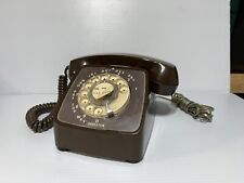 VINTAGE GTE AUTOMATIC ELECTRIC BROWN ROTARY DESK PHONE OLD SCHOOL COOL  picture