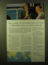 1962 P&O Orient Lines Ad - Explore Last Unspoiled Lands picture
