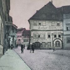 Germany Eisenach Martin Luther Cotta House Street Scene Lithoview Stereoview D43 picture