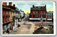 Market Square & Gaolgate Street Stafford England — Antique Postcard c. 1915 picture