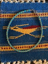 Native American Turquoise and Silver Ankle Bracelet picture
