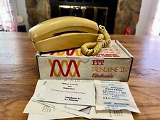 Vintage Harvest Gold Touch Tone Telephone Corded, WORKS, Retro Gold Phone picture