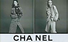 Original Magazine  2 Page Ad Models He Cong & Rianne Van Rompaey for Chanel picture