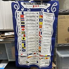 VINTAGE  Linen INTERNATIONAL CODE Flag Pennant 16”x27” Made By Ulster Weavers picture