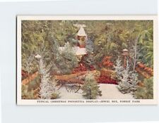 Postcard Typical Christmas Poinsettia Display Jewel Box Forest Park Missouri USA picture