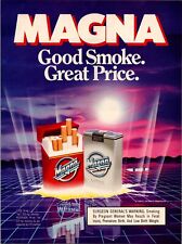 1989 Magna Cigarettes Good Smoke Great Price Vintage Print Ad Ephemera Full Page picture