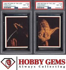 YODA PSA 8 1983 Star Wars Return of the Jedi Sticker Set #103 and #104 picture