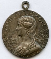 France WWI 1914-1915 Pour le Droit Patriotic Medal by Mayer 27mm  picture