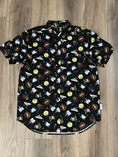 Disney Parks Icons Our Universe Button Down Woven Camp Shirt Medium New Rare picture