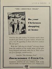 Abercrombie & Fitch Christmas Shopping Catalog NY Chicago Vintage Print Ad 1936 picture